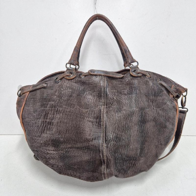 BORSA DONNA GIGLIO COUTURE MARRONE SFUMATA PELLE | Mercatino dell'Usato Cervia 1