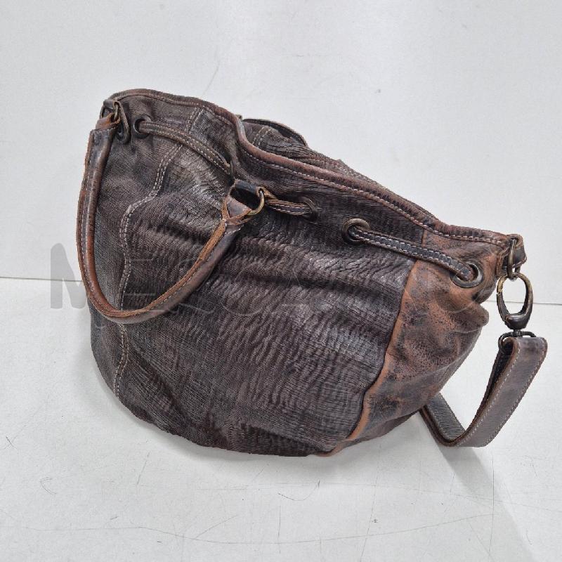 BORSA DONNA GIGLIO COUTURE MARRONE SFUMATA PELLE | Mercatino dell'Usato Cervia 3