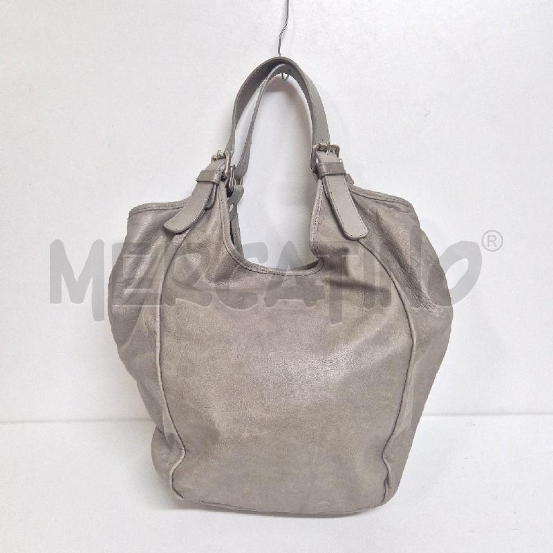 BORSA DONNA GRIGIA CHIARA PELLE | Mercatino dell'Usato Cervia 1
