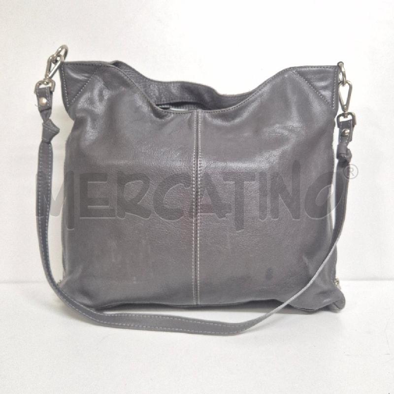 BORSA DONNA GRIGIA PELLE | Mercatino dell'Usato Cervia 1