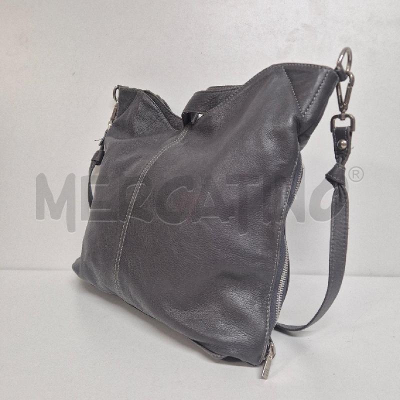 BORSA DONNA GRIGIA PELLE | Mercatino dell'Usato Cervia 3