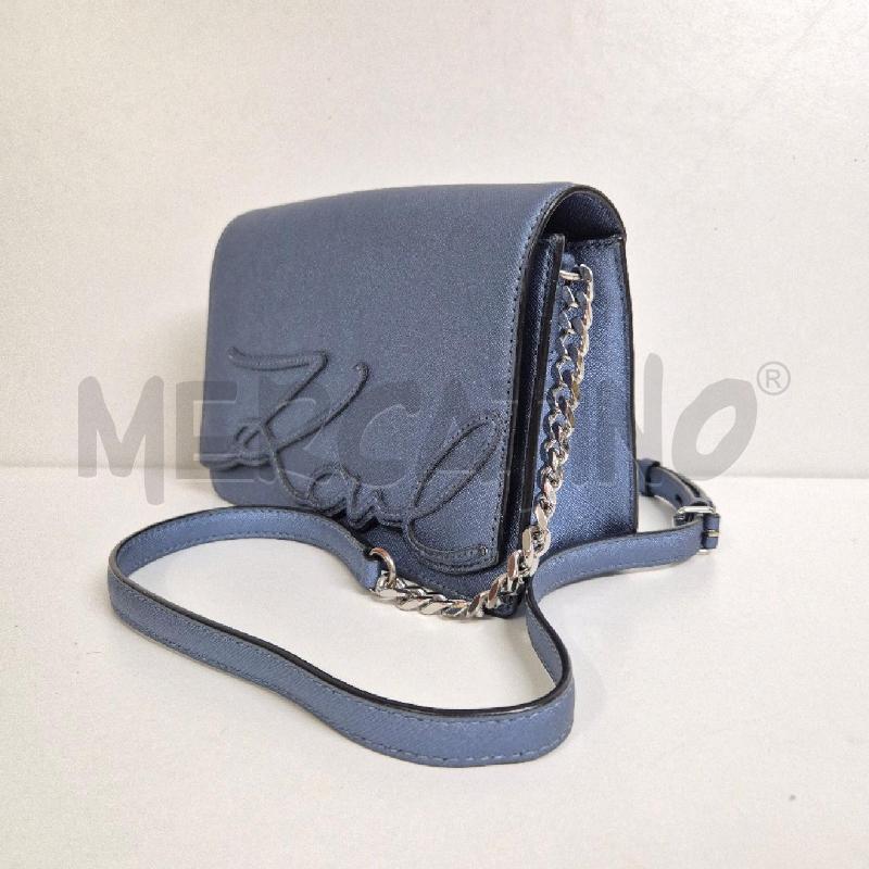 BORSA DONNA KARL LAGERFELD AZZURRA | Mercatino dell'Usato Cervia 3