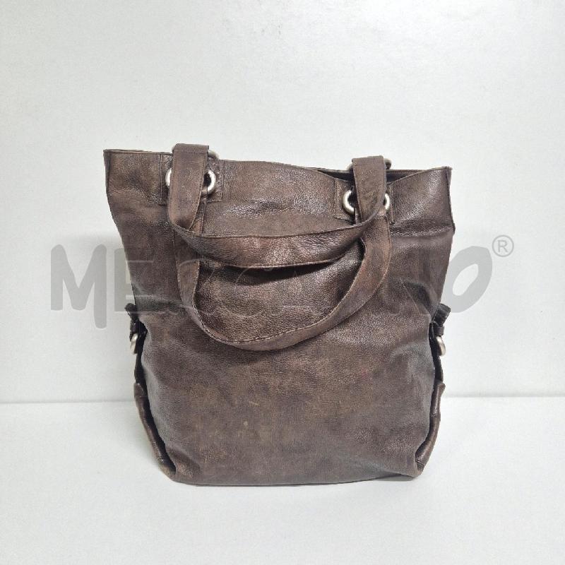 BORSA DONNA LUPO MARRONE INTERNO VERDE | Mercatino dell'Usato Cervia 1