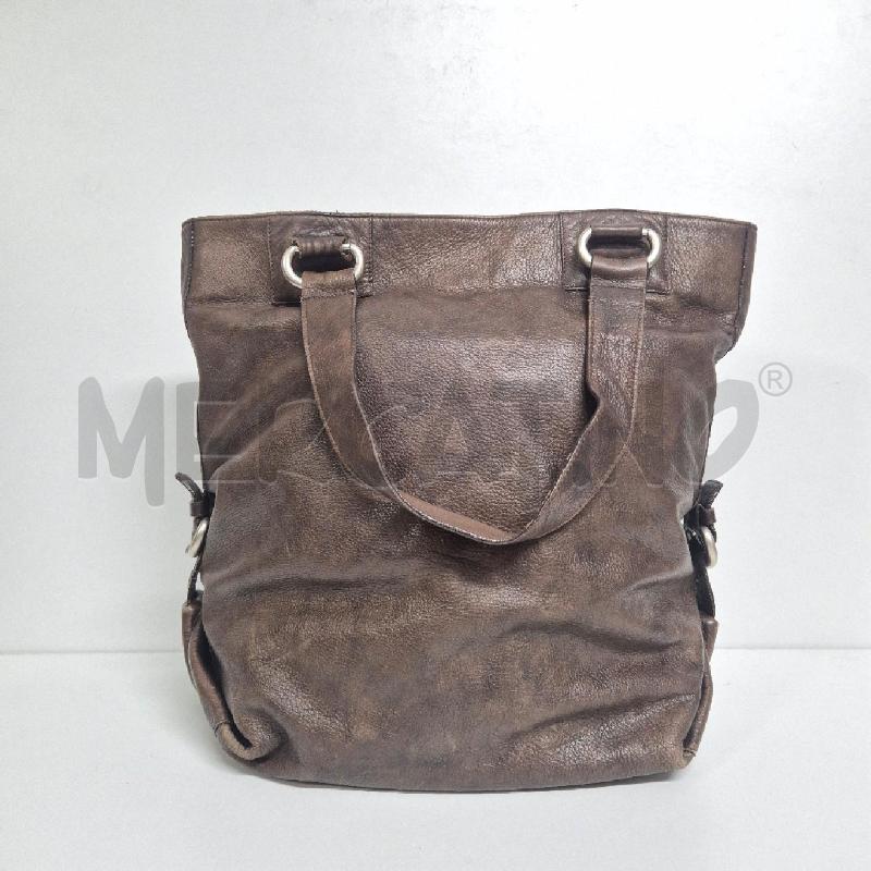 BORSA DONNA LUPO MARRONE INTERNO VERDE | Mercatino dell'Usato Cervia 2