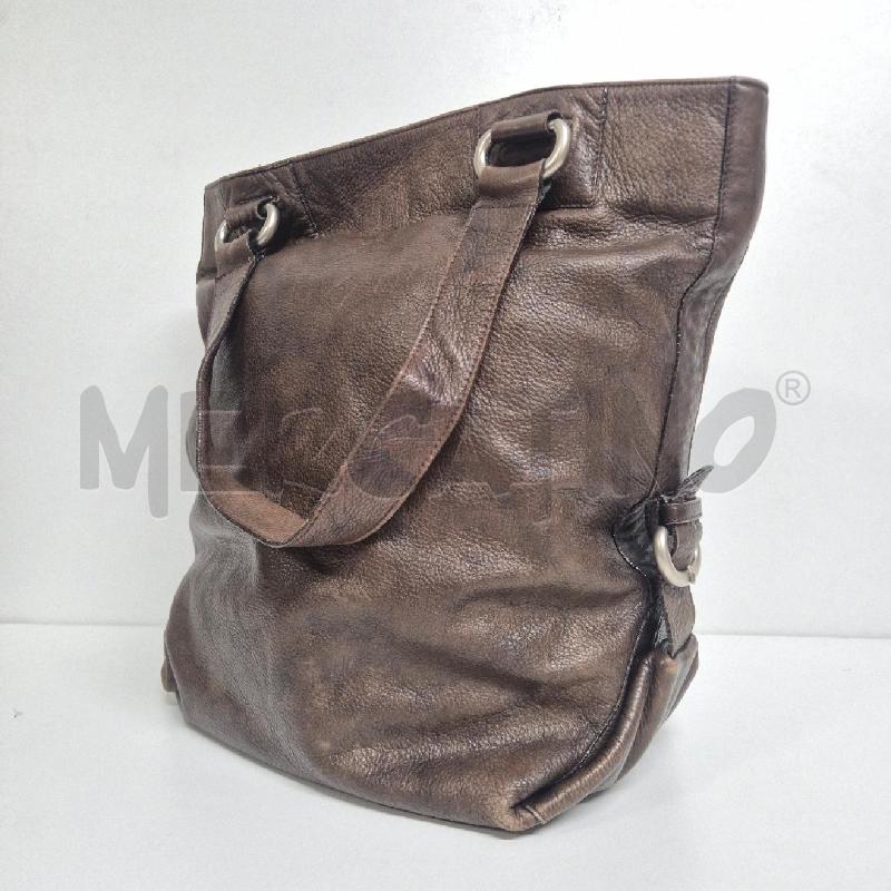 BORSA DONNA LUPO MARRONE INTERNO VERDE | Mercatino dell'Usato Cervia 3