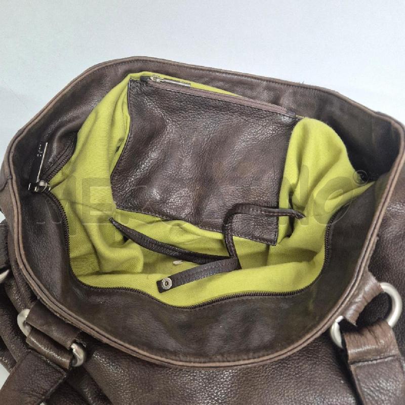 BORSA DONNA LUPO MARRONE INTERNO VERDE | Mercatino dell'Usato Cervia 5