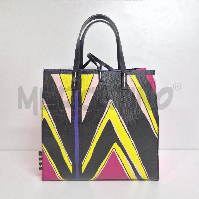 BORSA DONNA MANILA GRACE NERA FUCSIA GIALLA + POCHETTE | Mercatino dell'Usato Cervia 1