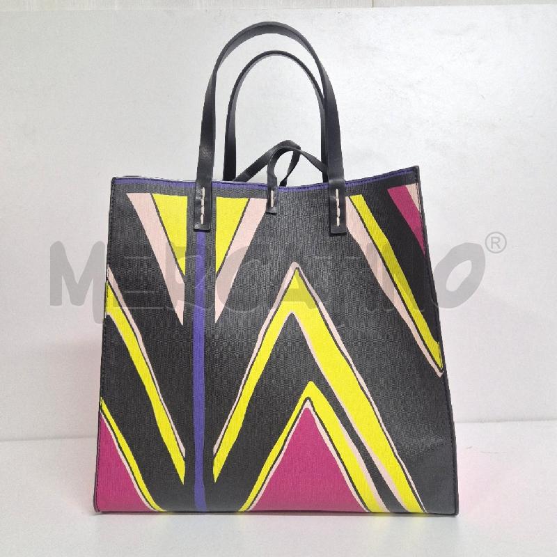 BORSA DONNA MANILA GRACE NERA FUCSIA GIALLA + POCHETTE | Mercatino dell'Usato Cervia 2