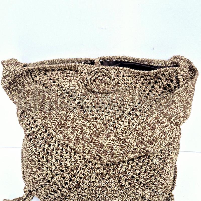 BORSA DONNA MAX&CO INTRECCIATA DORATA MARRONE | Mercatino dell'Usato Cervia 2