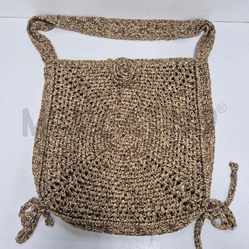 BORSA DONNA MAX&CO INTRECCIATA DORATA MARRONE | Mercatino dell'Usato Cervia 5