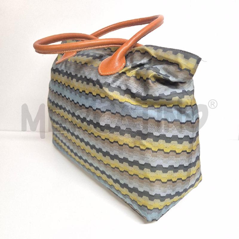 BORSA DONNA MISSONI SPORT GRIGIA RIGHE ZIG ZAG | Mercatino dell'Usato Cervia 3