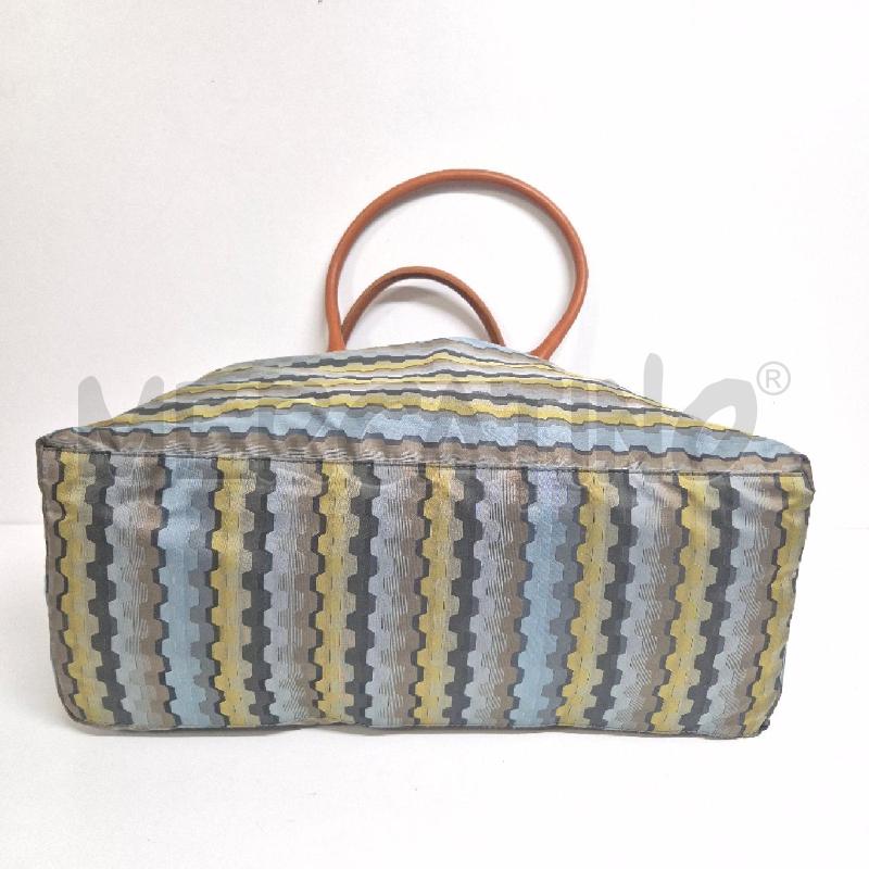 BORSA DONNA MISSONI SPORT GRIGIA RIGHE ZIG ZAG | Mercatino dell'Usato Cervia 4