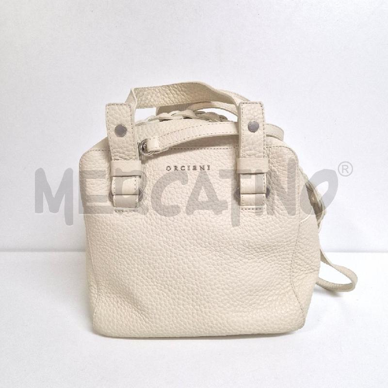 BORSA DONNA ORCIANI PANNA PELLE MARTELLATA | Mercatino dell'Usato Cervia 1