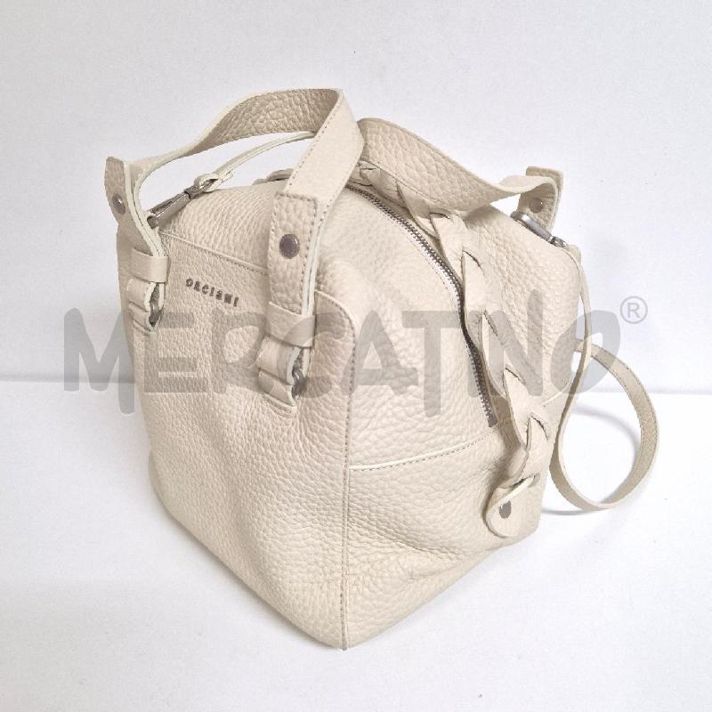 BORSA DONNA ORCIANI PANNA PELLE MARTELLATA | Mercatino dell'Usato Cervia 3