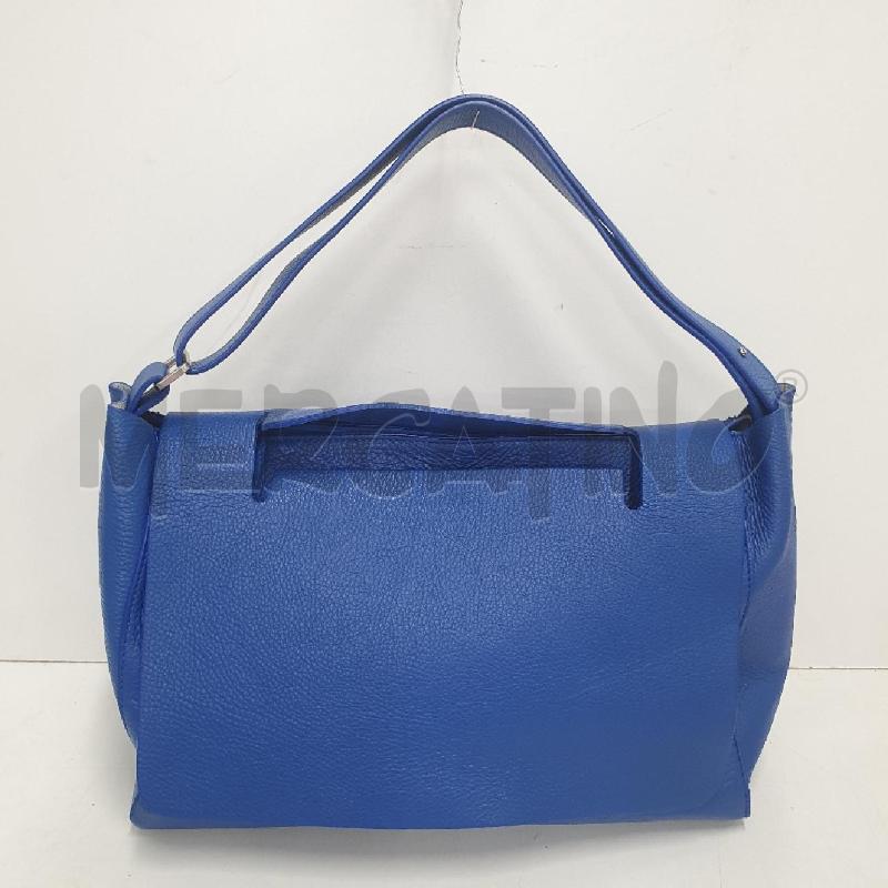 BORSA DONNA PELLE BLU ELETTRICA | Mercatino dell'Usato Cervia 1