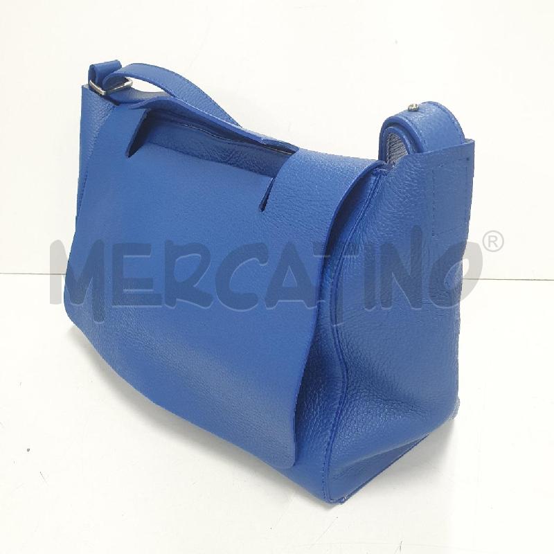 BORSA DONNA PELLE BLU ELETTRICA | Mercatino dell'Usato Cervia 3