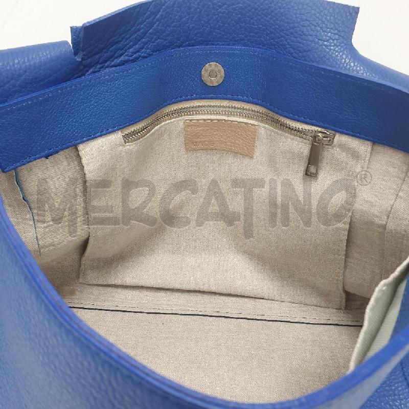 BORSA DONNA PELLE BLU ELETTRICA | Mercatino dell'Usato Cervia 5