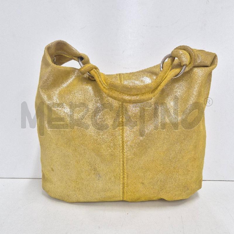 BORSA DONNA PELLE GIALLA LUREX | Mercatino dell'Usato Cervia 1