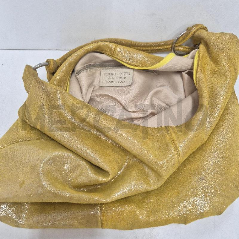 BORSA DONNA PELLE GIALLA LUREX | Mercatino dell'Usato Cervia 5