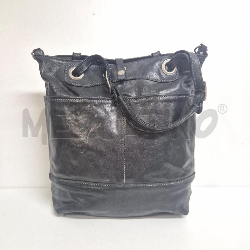 BORSA DONNA PELLE PROGETTO FEDE NERO | Mercatino dell'Usato Cervia 1