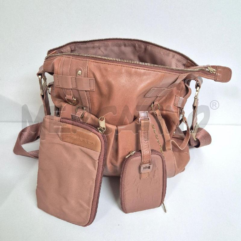 BORSA DONNA PELLE ROSA ANTICO PIQUADRO | Mercatino dell'Usato Cervia 5