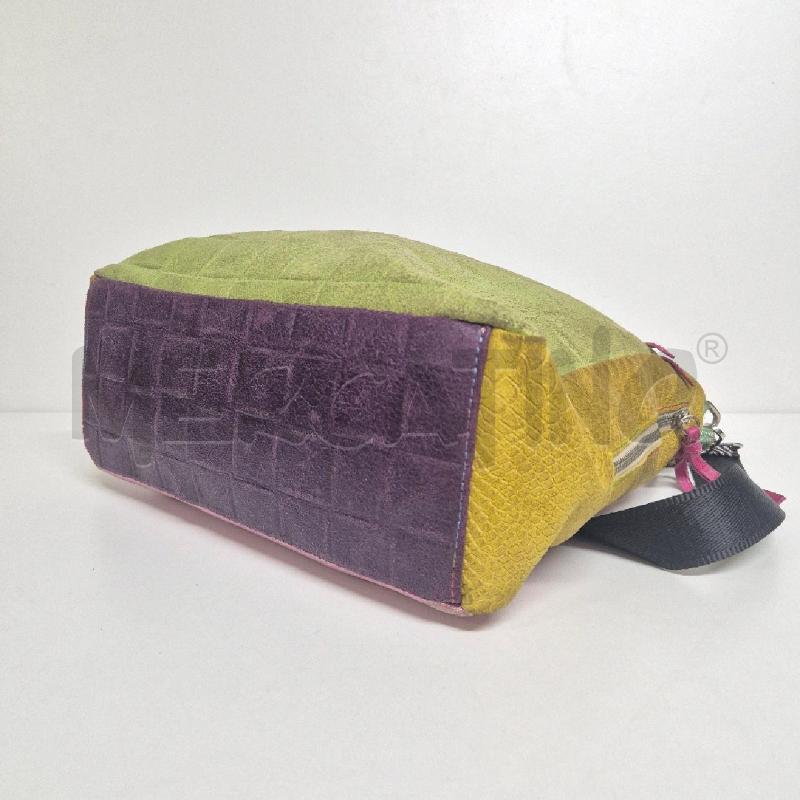 BORSA DONNA PELLE ROSA VIOLA GIALLA           | Mercatino dell'Usato Cervia 4