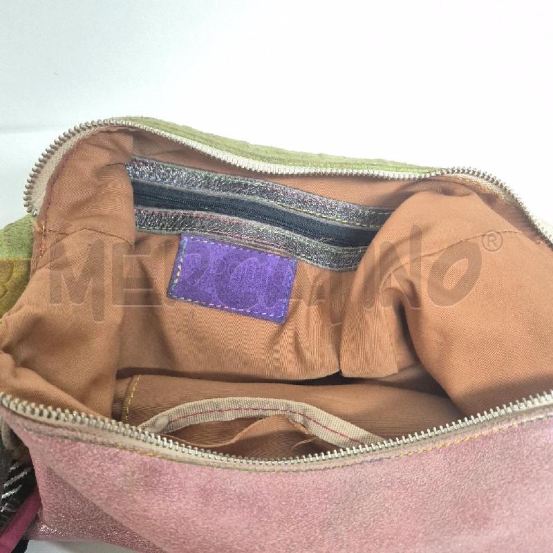 BORSA DONNA PELLE ROSA VIOLA GIALLA           | Mercatino dell'Usato Cervia 5