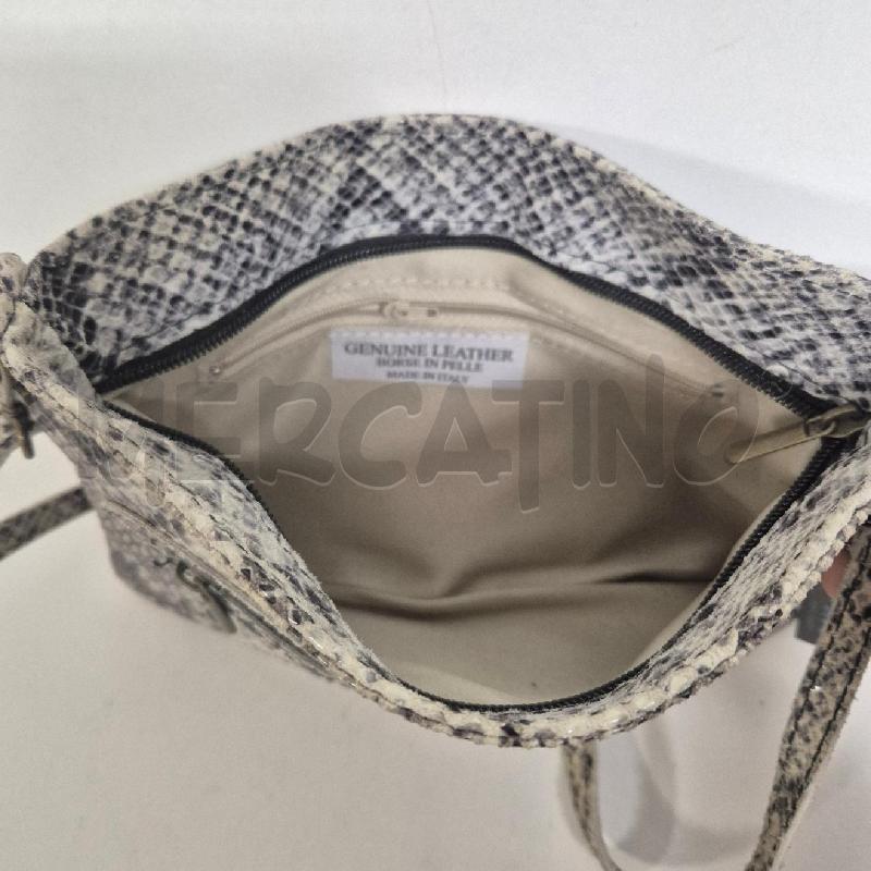 BORSA DONNA PELLE STAMPA RETTILE GRIGIA | Mercatino dell'Usato Cervia 5