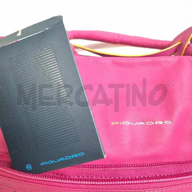 BORSA DONNA PIQUADRO FUCSIA TRAFORATA | Mercatino dell'Usato Cervia 3