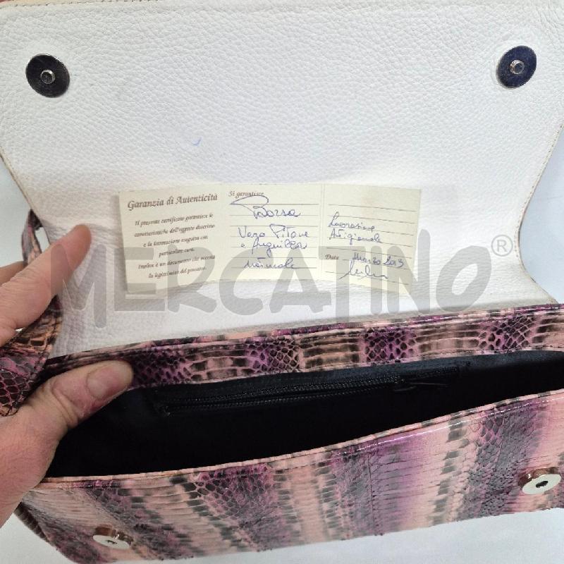 BORSA DONNA PITONE E ANGUILLA ARTIGIANALE  | Mercatino dell'Usato Cervia 5