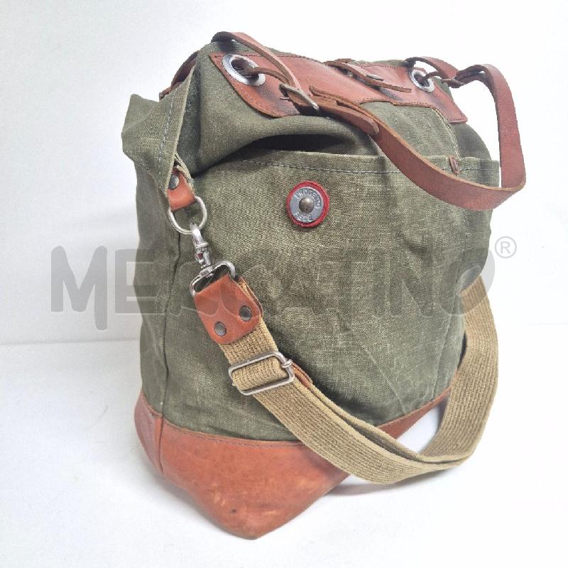 BORSA DONNA PROFETTO PELLE E STOFFA MILITARE | Mercatino dell'Usato Cervia 3