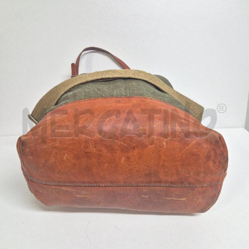 BORSA DONNA PROFETTO PELLE E STOFFA MILITARE | Mercatino dell'Usato Cervia 4