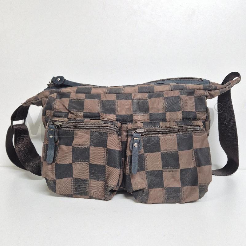 BORSA DONNA ROCCOBAROCCO MARRONE QUADRI | Mercatino dell'Usato Cervia 1
