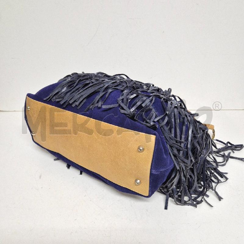 BORSA DONNA SECCHIELLO WHO'S WHO BLU FRANGE  | Mercatino dell'Usato Cervia 4