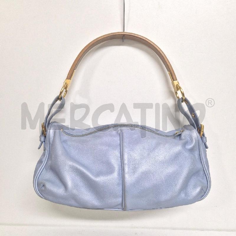 BORSA DONNA SERGIO ROSSI AZZURRO  | Mercatino dell'Usato Cervia 1