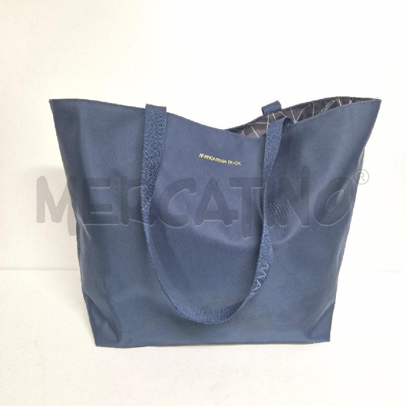 BORSA DONNA SHOPPER MANDARINA DUCK BLU | Mercatino dell'Usato Cervia 1