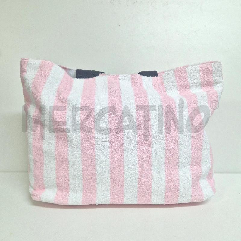 BORSA DONNA SPUGNA VICTORIA'S SECRET BIANCA ROSA RIGHE | Mercatino dell'Usato Cervia 2