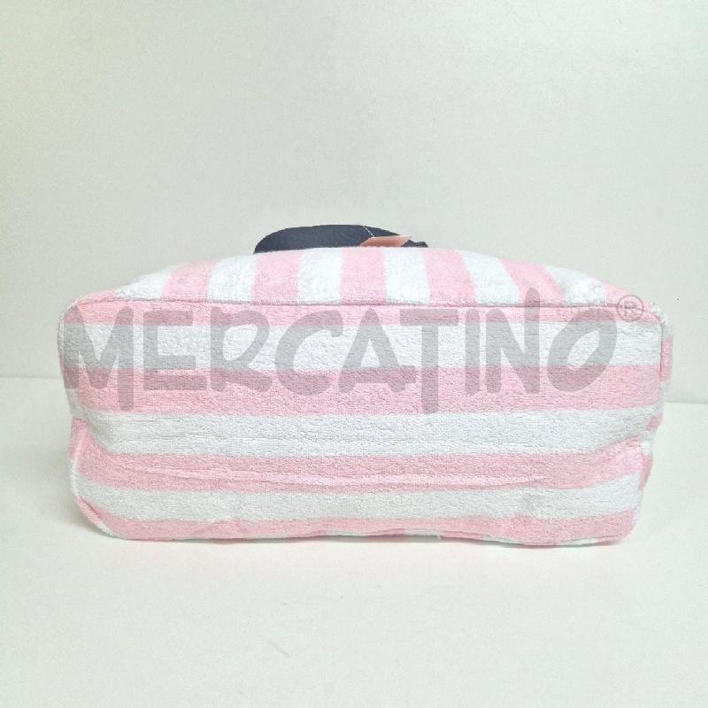 BORSA DONNA SPUGNA VICTORIA'S SECRET BIANCA ROSA RIGHE | Mercatino dell'Usato Cervia 4