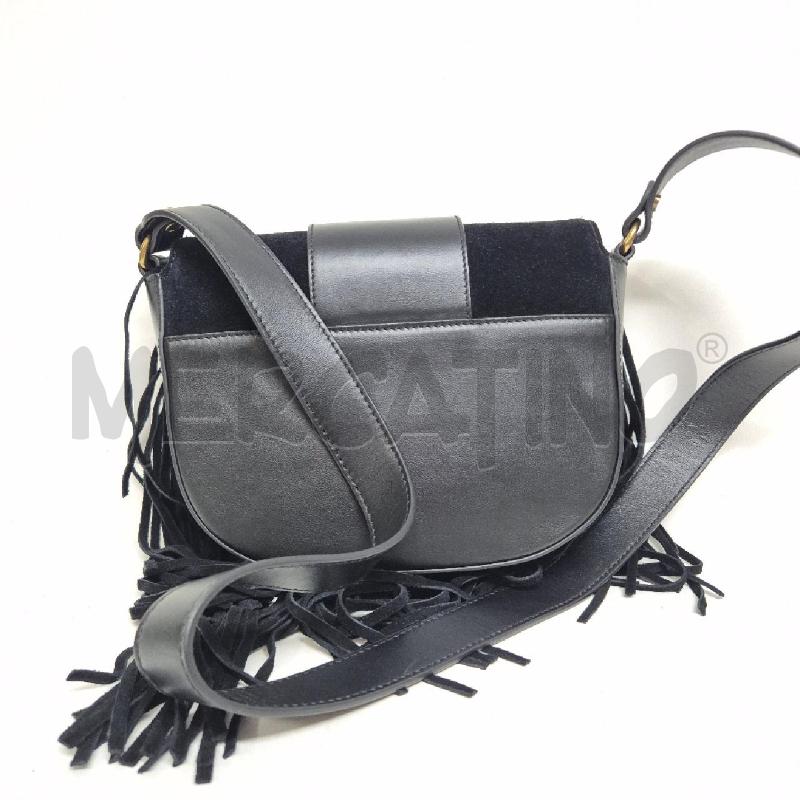 BORSA DONNA TWIN SET NERA FRANGE SCAMOSCIATA  | Mercatino dell'Usato Cervia 3