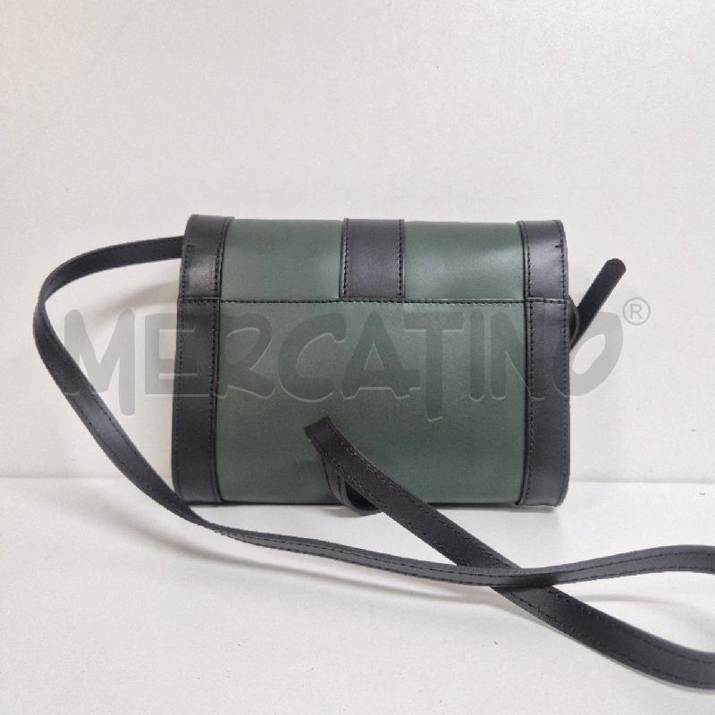 BORSA DONNA VERDE NERA PELLE | Mercatino dell'Usato Cervia 2