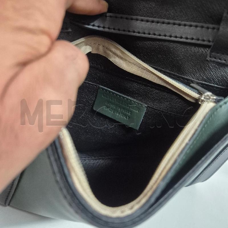BORSA DONNA VERDE NERA PELLE | Mercatino dell'Usato Cervia 5