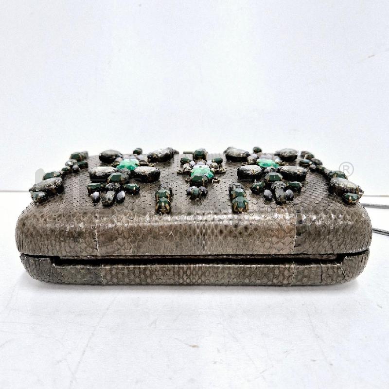 BORSA DONNA VERDE OLIVA CON STRASS MALIPARMI | Mercatino dell'Usato Cervia 4
