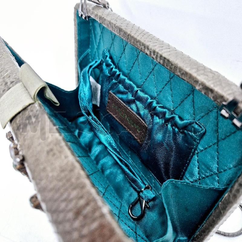 BORSA DONNA VERDE OLIVA CON STRASS MALIPARMI | Mercatino dell'Usato Cervia 5