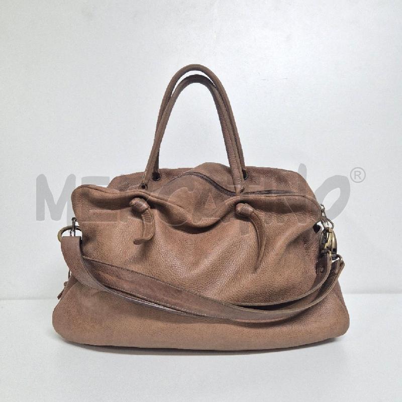 BORSA DONNA YURI PELLE MARRONE CON MANICI E TRACOLLA | Mercatino dell'Usato Cervia 1