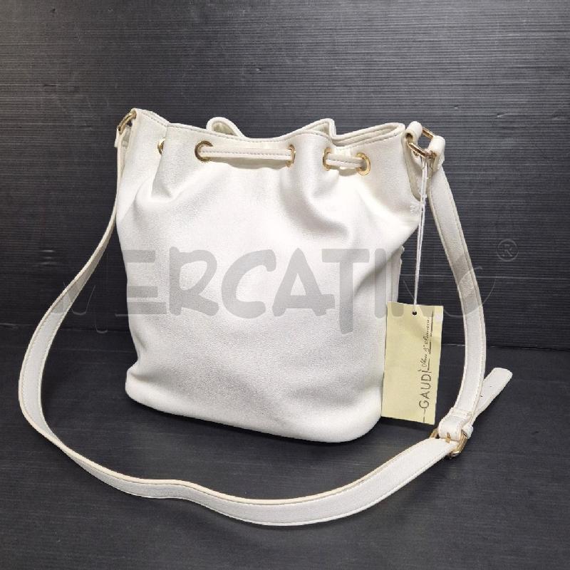 BORSA SECCHIELLO DONNA GAUDI BIANCA | Mercatino dell'Usato Cervia 3