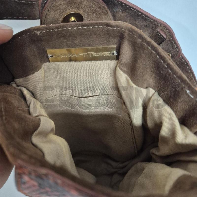 BORSETTA DONNA CAL'UKA ST. TROPEZ PELLE SCAMOSCIATA+RETTILE | Mercatino dell'Usato Cervia 5