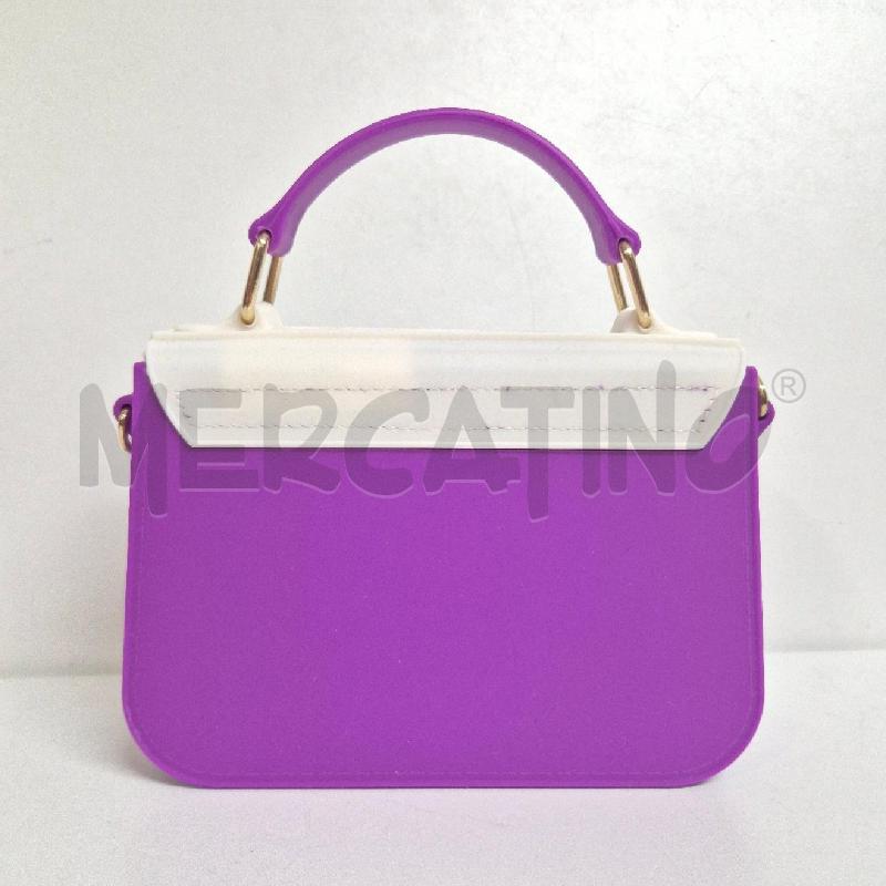 BORSETTA DONNA PANDORINA PLASTICA VIOLA BIANCA | Mercatino dell'Usato Cervia 2