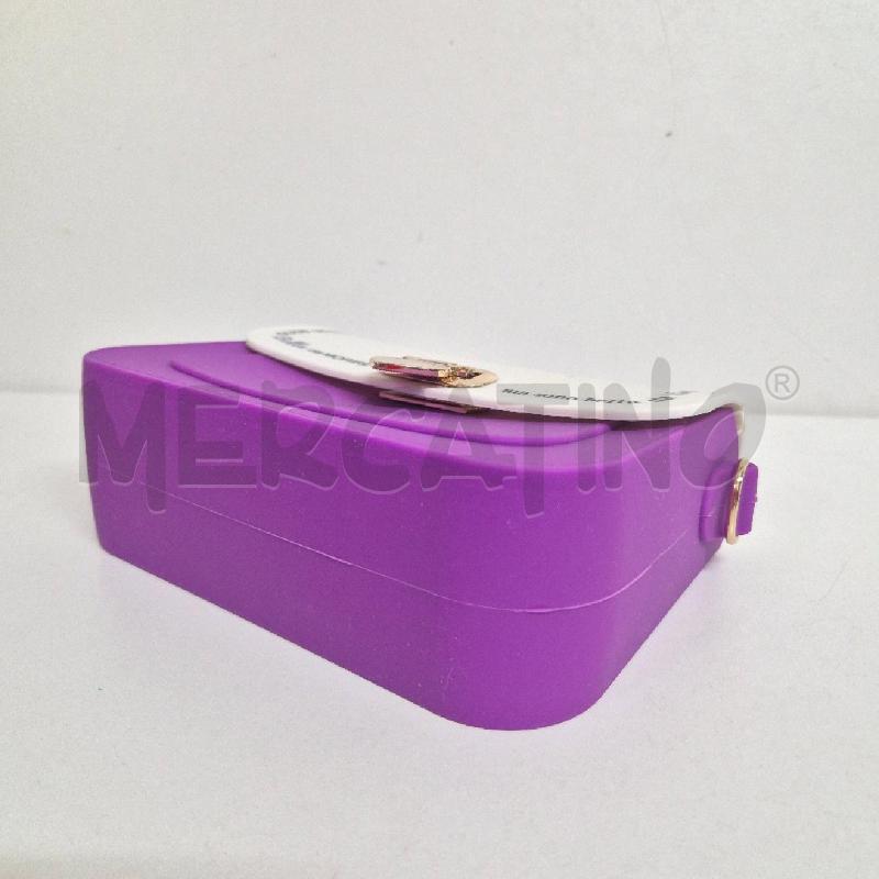 BORSETTA DONNA PANDORINA PLASTICA VIOLA BIANCA | Mercatino dell'Usato Cervia 4