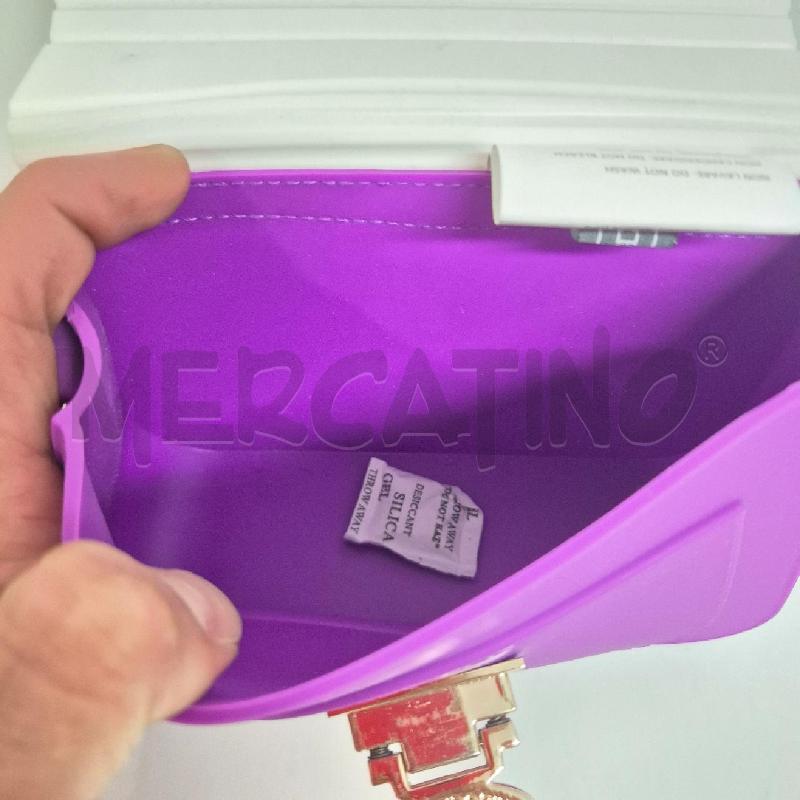 BORSETTA DONNA PANDORINA PLASTICA VIOLA BIANCA | Mercatino dell'Usato Cervia 5