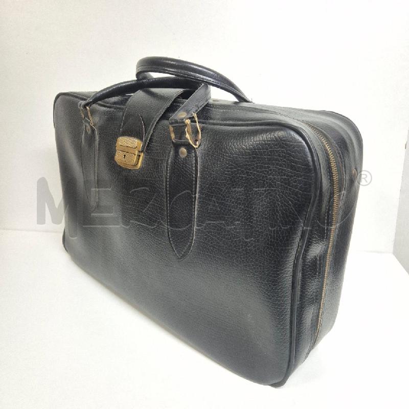 BORSONE VINTAGE NERO PELLE MARTELLATA | Mercatino dell'Usato Cervia 3